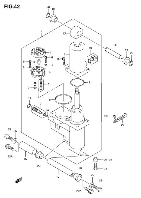 Система гидроподъема/Наклона двигателя
