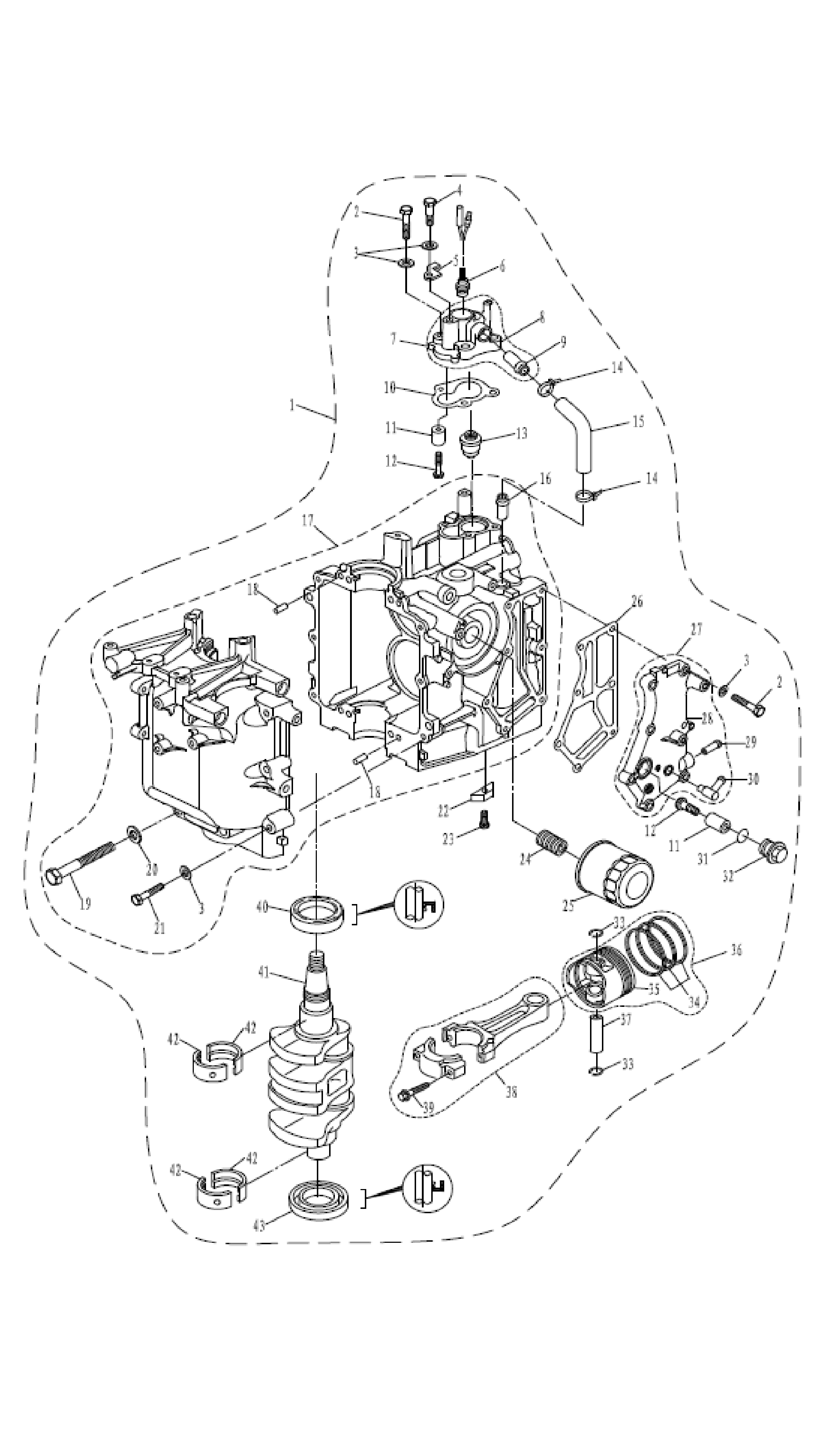 Двигатель в сборе (ремкомплект) - Engine assy (repair kit)