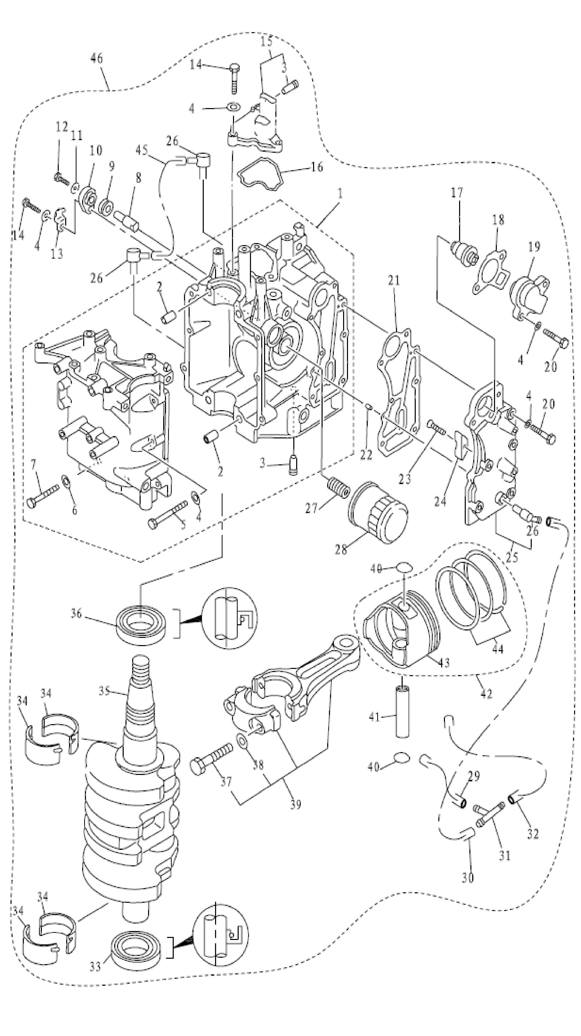 Двигатель в сборе (ремкомплект) - Engine assy (repair kit)