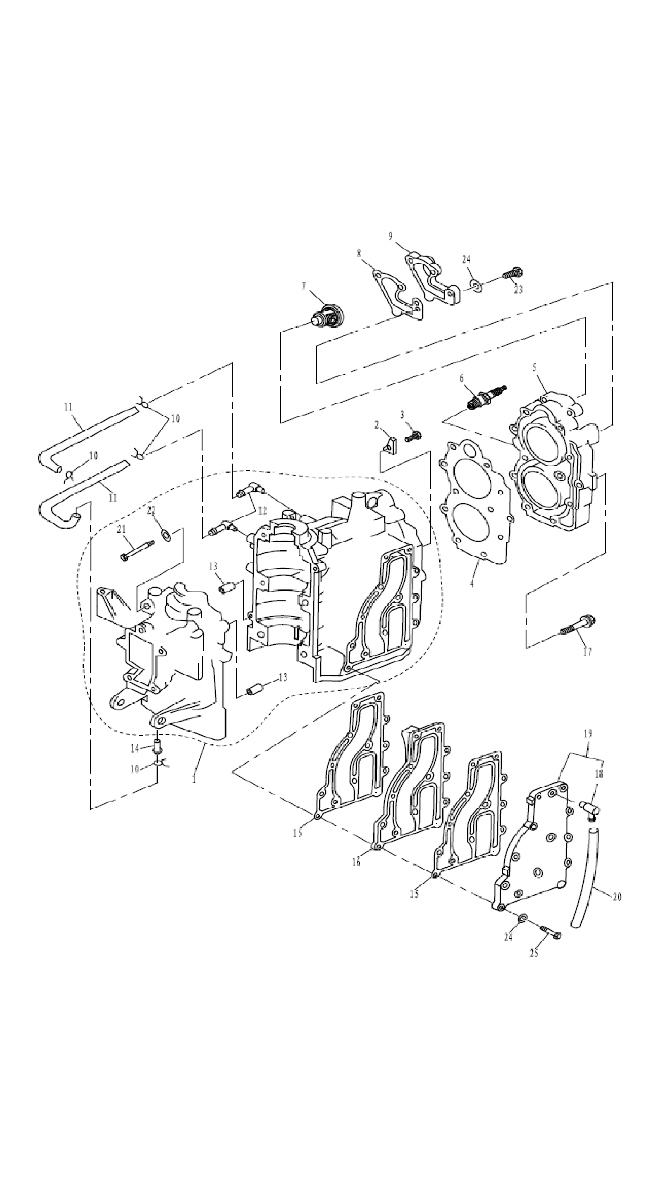 Цилиндр и картер двигателя - Cylinder & crankcase